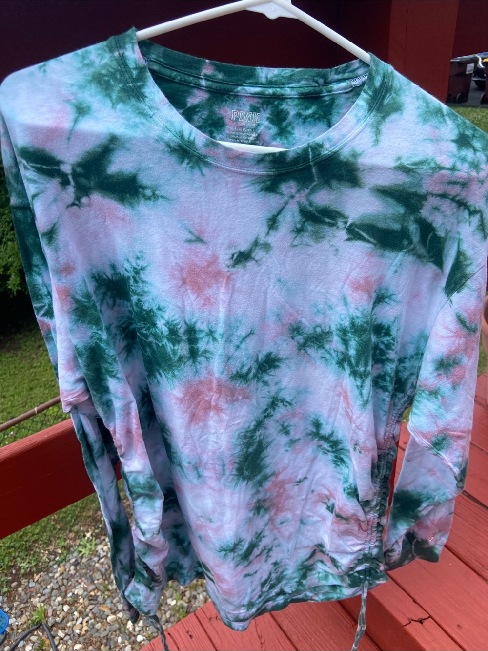 PINK Victoria’s Secret Tie-Dye Long Sleeve Top – Large - Picture 3 of 9